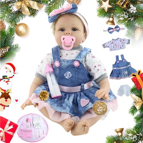 Equivera Reborn Baby Pop - Reborn - Reborn Poppen - Reborn Baby Pop Silicone - Reborn Doll - Reborn Dolls - Reborn Levensechte Pop - Reborn Doll Silicone Baby - Reborn Baby Poppen - Handgemaakt