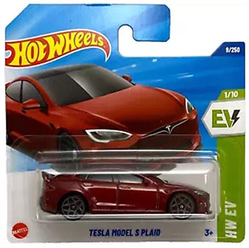 HOT WHEELS TESLA MODEL S PLAID RED 9/250 HW EV 1/10 1:64