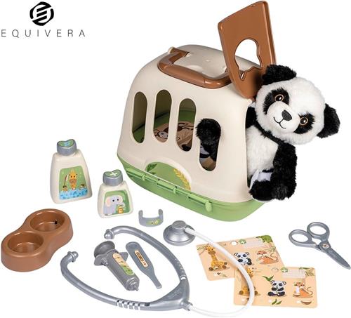 Equivera Dierenarts Speelgoed - Speelgoed - Dierenarst Set - Dierenarts Koffer - Dierenarst Speelset in Koffer
