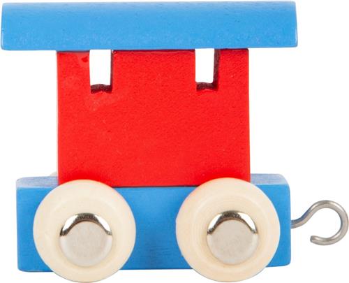Small Foot - Houten Lettertrein Wagon Rood/Blauw