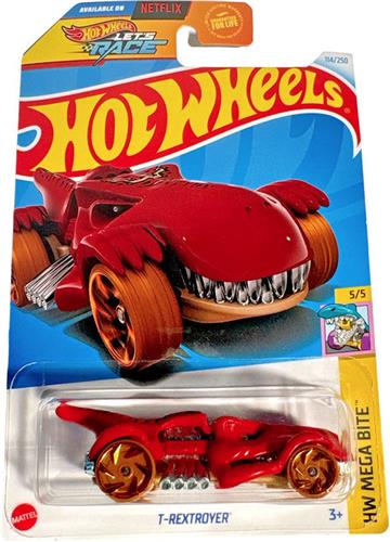 HOT WHEELS T-REXTROYER RED 114/250 1:64 HW MEGA BITE 5/5