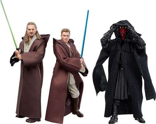 Star Wars Episode I Black Series Action Figure 3-Pack Qui-Gon Jinn, Darth Maul, Obi-Wan Kenobi 15 cm
