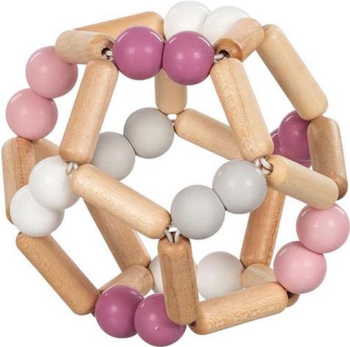 Goki Houten Grijpring Elastische Bal Roze