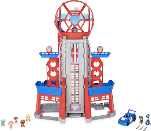 PAW Patrol De Film - Avonturenstad Hoofdkwartier-speelset - 91 cm hoog - met 6 actiefiguren en 1 voertuig