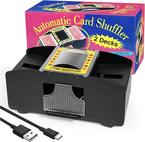 Kaartenschudder - 2 deks - Schudmachine - Kaarten schudder - Elektrisch - Automatisch - Speelkaarten - Kaartspellen - Kaartenschudmachine