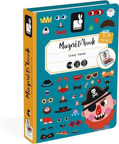 Janod Magnetibook Gekke Gezichten Jongens - Magneetboek