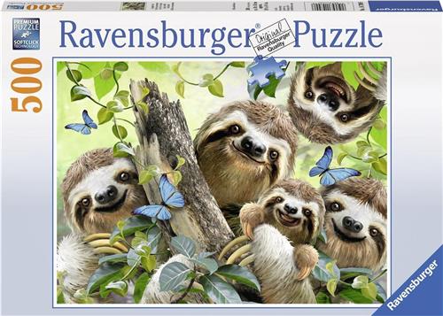 Ravensburger puzzel Luiaard selfie - legpuzzel - 500 stukjes