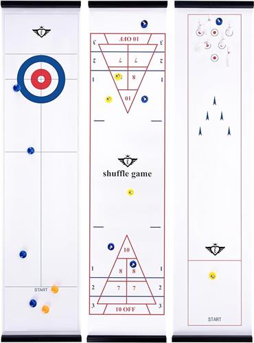 3 in 1 Curling, Shuffle, Bowling game box