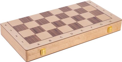 Schaakspel opklapbaar luxe walnoot & Esdoorn