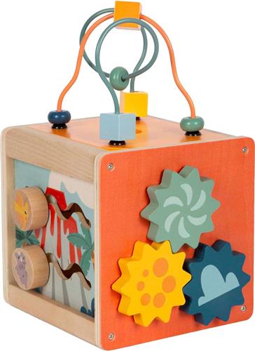 Small Foot - Houten Activiteitenkubus Motoriekspiraal Dino