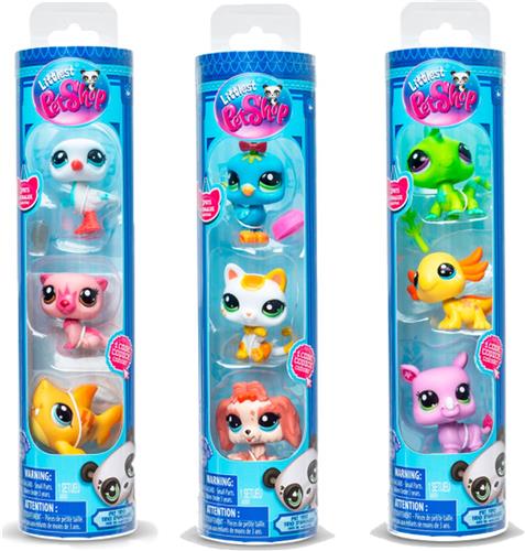 LITTLEST PET SHOP PET TRIO COLLECTOR TUBE ASSORTED.