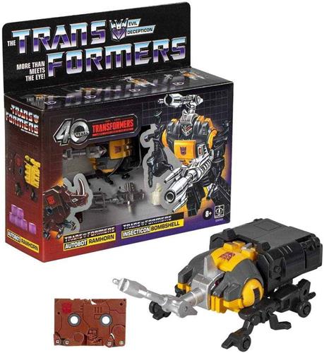 The Transformers Retro G1 Action Figure 2-Pack Autobot Ramhorn & Insecticon Bombshell