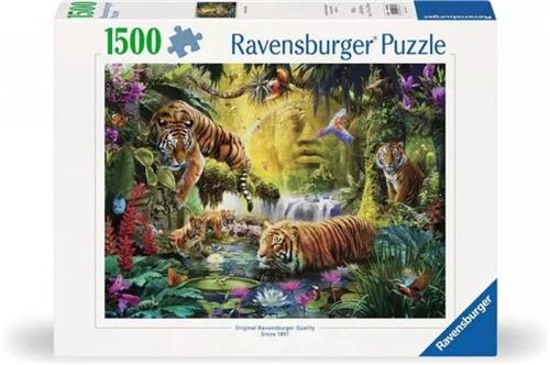 Ravensburger Puzzle 12000696 - Idylle am Wasserloch - 1500 Teile Puzzle für Erwachsene und Kinder ab 14 Jahren, Puzzle mit Tiger-Motiv