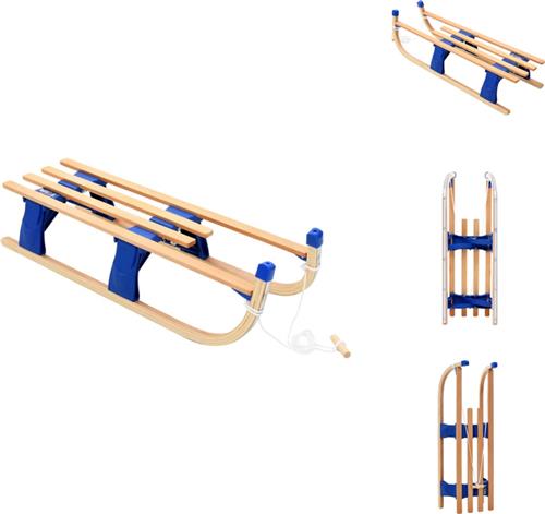 vidaXL Slee - Sleeën - Sneeuwslee - Sneeuwsleeën - Slee inklapbaar 110 cm hout