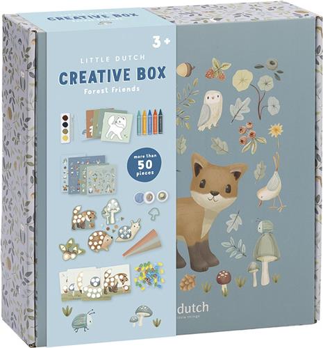 Little Dutch Forest Friends knutseldoos, knutselpakket junior creatief speelgoed knutselen cadeautip kleuter - knutselbox 2 varianten