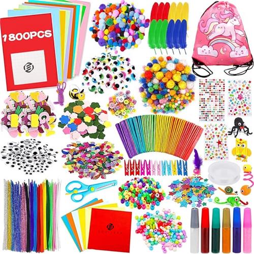 Equivera Knutselkoffer - Knutselset voor jongens en meisjes - Knutseldoos - Knutselkoffer voor Jongens en Meisjes - Knutselkoffer Kinderen - Cadeautip voor uw kind!