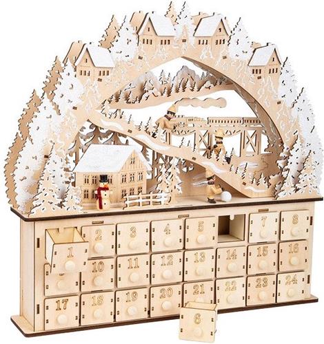 Small Foot - Houten Adventskalender Ski