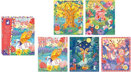 Janod Les Ateliers Du Calme - Geheime Tuin - 5 Schilderijen Om Te Versieren Met Minifiguurtjes - Geschikt Vanaf 7 Jaar