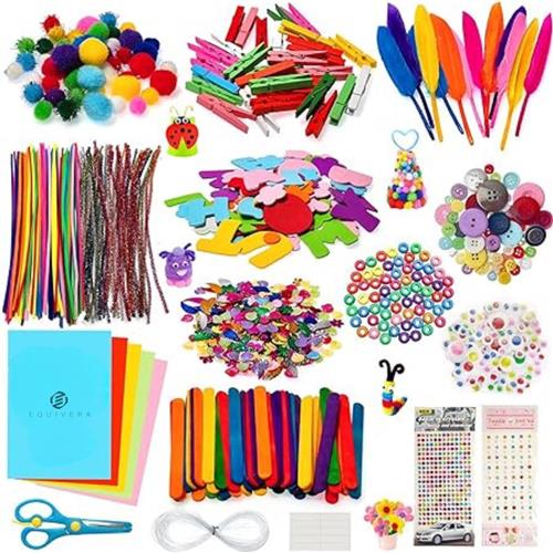 Equivera Knutselkoffer - Knutselset voor jongens en meisjes - Knutseldoos - Knutselkoffer voor Jongens en Meisjes - Knutselkoffer Kinderen - Cadeautip voor uw kind!