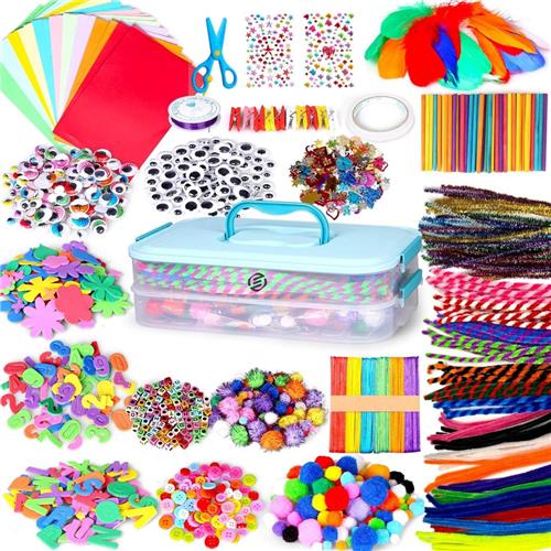 Equivera Knutselkoffer - Knutselset voor jongens en meisjes - Knutseldoos - Knutselkoffer voor Jongens en Meisjes - Knutselkoffer Kinderen - Cadeautip voor uw kind!