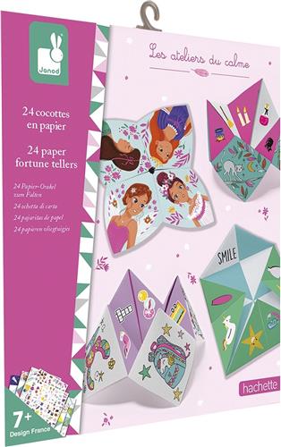 Janod Les Ateliers Du Calme - Papieren Waarzeggers - Maak En Decoreer 24 Happertjes - Knutselset - Geschikt Vanaf 7 Jaar