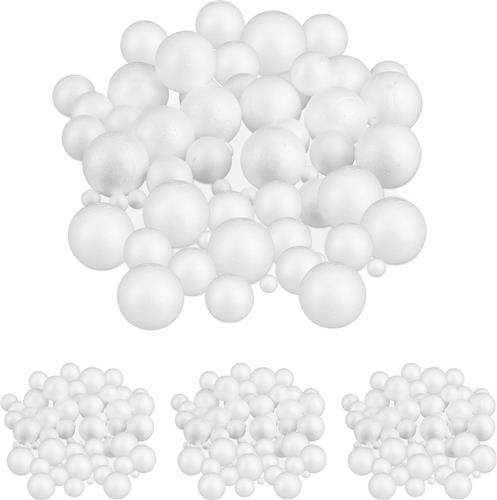 Relaxdays 288x piepschuim ballen - styropor bollen - foam bal - balletjes knutselmateriaal