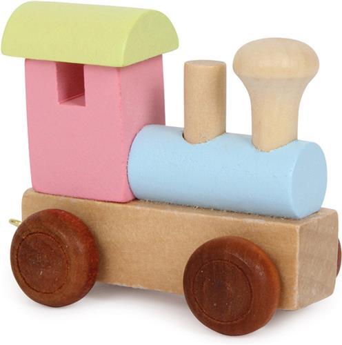 Small Foot - Houten Lettertrein Locomotief Gekleurd