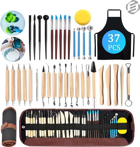 Equivera Pottenbakken Gereedschap - Pottenbakkersgereedschapset - Boetseer Gereedschap - Klei Gereedschap - Boetseer Set - Beeldhouwen - Pottenbakken - Boetseergereedschap - Kleigereedschap - Modelleergereedschap