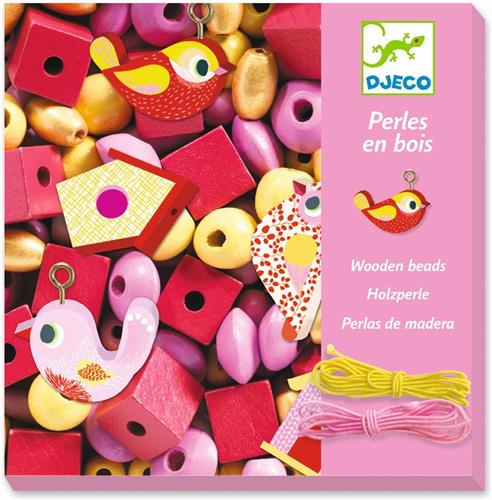 Djeco - Houten Parels Vogels - 4+
