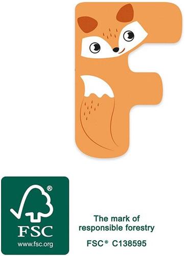 Small Foot - Houten Dieren Kinderletter - F