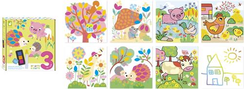 Janod My Arts & Crafts - Multiactiviteiten Knutselset - Schattige Dieren Om Te Versieren En In Te Kleuren! - De Activiteiten Zijn Perfect Om De Fijne Motoriek Te Ontwikkelen - Geschikt Vanaf 3 Jaar