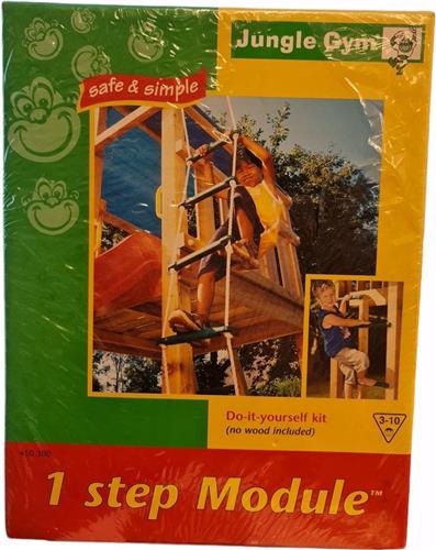 Jungle gym - Ladder van touw - 1 step module - houten speelgoed vanaf 3 jaar