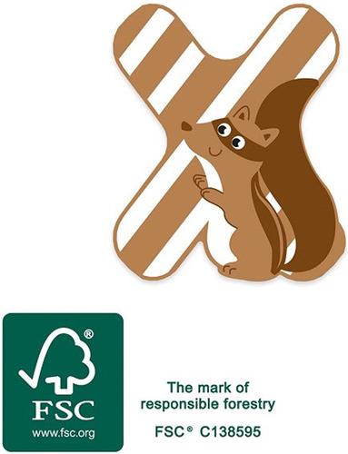 Small Foot - Houten Dieren Kinderletter - X