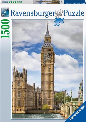 Ravensburger puzzel Grappige kat op de Big Ben - Legpuzzel - 1500 stukjes