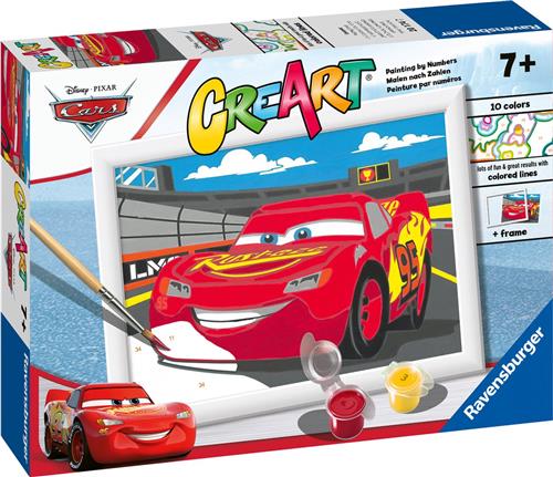 Ravensburger CreArt Lightning McQueen - Schilderen op nummer voor kinderen