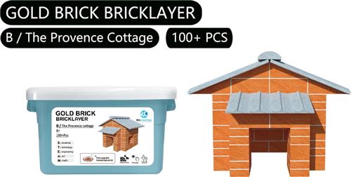 Bouwpakket STEAM DIY Cottage Vakantiehuisje- Steen- zelf steentjes maken en bouwen