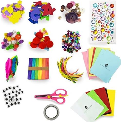 Equivera Knutselkoffer - Knutselset voor jongens en meisjes - Knutseldoos - Knutselkoffer voor Jongens en Meisjes - Knutselkoffer Kinderen - Cadeautip voor uw kind!