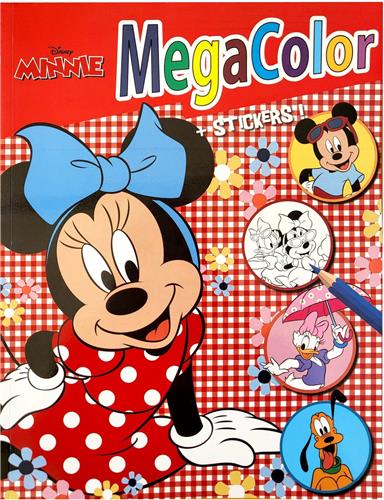 MegaColor - Disney Minnie Kleurboek + 1 vel stickers - 120 kleurplaten