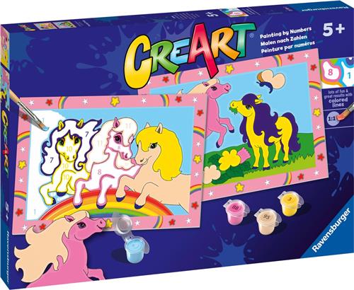 Ravensburger CreArt Prancing Ponies - Schilderen op nummer voor kinderen
