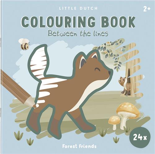 Little Dutch kleurboek, kleuren tussen de lijntje Forest Friends - creatief peuter kleuter speelgoed - cadeautip - vakantieboek
