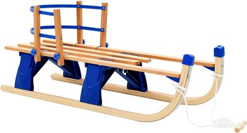 vidaXL - Sneeuwslee - met - rugleuning - inklapbaar - 119 - cm - hout