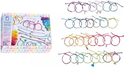 Janod Les Ateliers Bijoux - Maak 30 Regenboog Wikkelarmbanden - Sieraden Maken - Complete Set Met Garen En Bedels - Geschikt Vanaf 8 Jaar