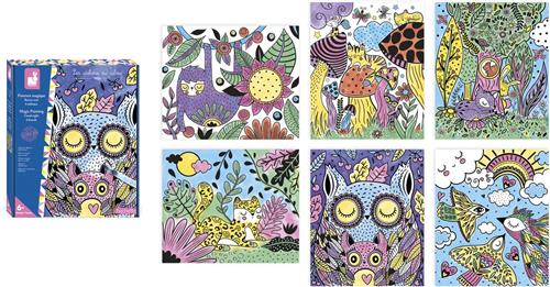 Janod Les Ateliers Du Calme Magisch Schilderij Welterusten - Kleuren Met Water - Bevat 6 Verschillende Kunstwerken Om In Te Kleuren - Geschikt Vanaf 6 Jaar