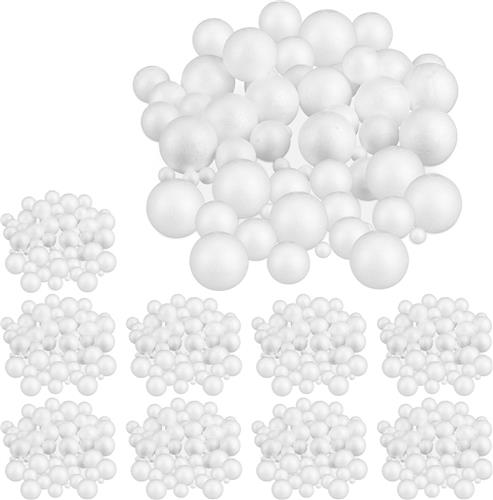 Relaxdays 720x piepschuim ballen - styropor bollen - foam bal - balletjes knutselmateriaal
