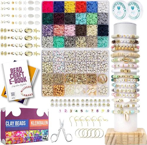 Equivera Armbandjes Maken Set Meisjes - Knutselset Meisjes - Knutselset voor Meisjes - Knutselset Meiden - Sieraden Maken Meisjes - Armbandjes Maken Meisjes - Cadeautip voor uw kind!