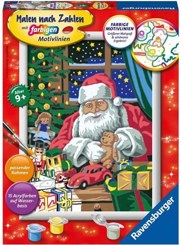 RAVENSBURGER SCHILDEREN OP NUMMER KERSTMAN KERSTWERKPLAATS