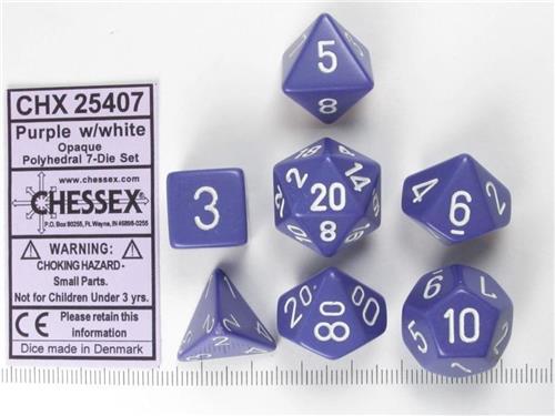 Opaque Poly 7 Set: Purple/White