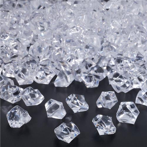 Relaxdays nepdiamanten set van 900 - voor bruiloft - kunststof - 1 x 1,5 x 1 cm - transparant