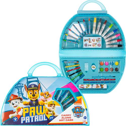 Paw Patrol Draagbare Koffer met Uitgebreide Kleur- Teken- en Verfset