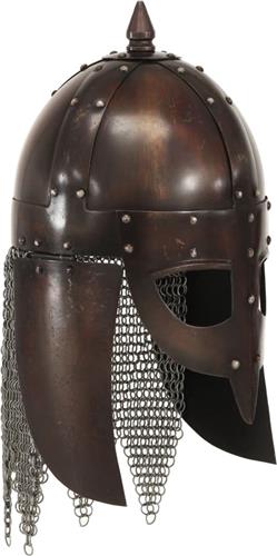 Vikinghelm replica LARP staal koperkleurig